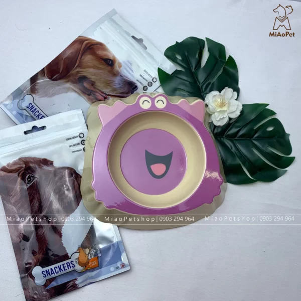Bát ăn chó mèo trang trí hình cua xinh xắn dễ thương size M - Ảnh 2