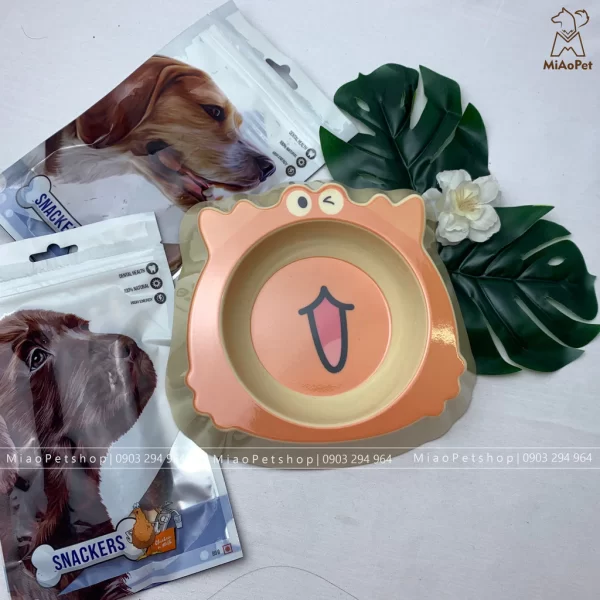Bát ăn chó mèo trang trí hình cua xinh xắn dễ thương size M - Ảnh 4