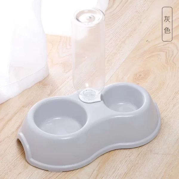 Bát nhựa đôi tự động cấp nước cho chó mèo - Ảnh 2