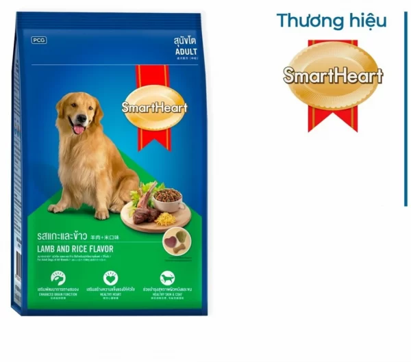 Smartheart Adult Vị Cừu Dành Cho Chó Lớn (Thùng 4 gói 3kg)