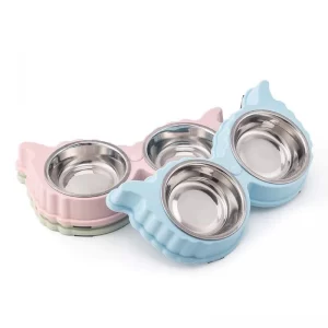 Bát Ăn Đôi Inox Dành Cho Chó Mèo Cánh Thiên Thần