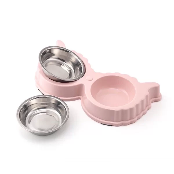 Bát Ăn Đôi Inox Dành Cho Chó Mèo Cánh Thiên Thần - Ảnh 3