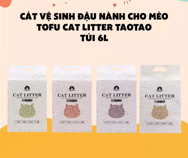 Cát Vệ Sinh Đậu Nành Cho Mèo Hãng Tofu Cat Litter Taotao Pet - Túi 6L - Ảnh 2
