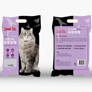 Cát vệ sinh cho mèo Hàn Quốc Seoul Cat - Túi 3 gói 18 Lít