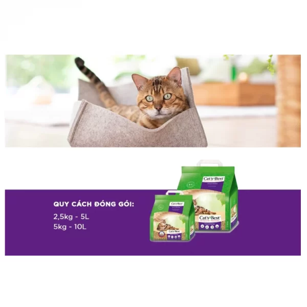 Cát vệ sinh hữu cơ Cat's Best Smart Pellets dành cho mèo lông dài - Túi 10L - 5Kg - Ảnh 3