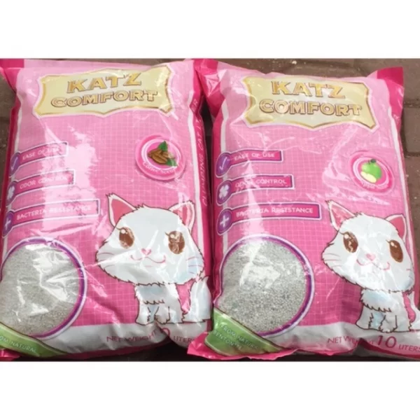 Cát vệ sinh cho mèo Katz Comfort Mùi Táo siêu vón, khử mùi, ít bụi (Túi 4 gói 5L) - Ảnh 2