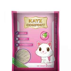 Cát vệ sinh cho mèo Katz Comfort Mùi Táo siêu vón, khử mùi, ít bụi (Túi 3 gói 10L)