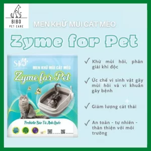 Men khử khuẩn cát vệ sinh mèo Zyme for pet diệt mầm bệnh, mùi hôi phân nước tiểu trong cát mèo gói 100g