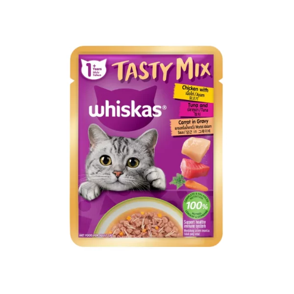Pate Mèo Trưởng Thành Whiskas Tasty Mix 70g - Gói lẻ