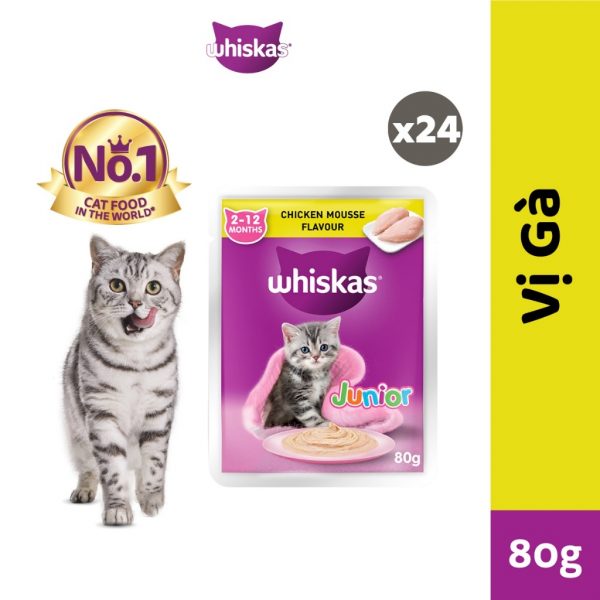 Pate Whiskas Cho Mèo Con Gói 80g (Hộp 28 gói) - Ảnh 3