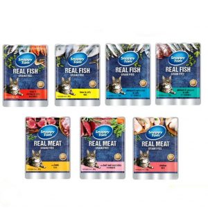 Pate Mèo Snappy Tom Real Fish Nhiều Vị 85g - Thùng 48 gói