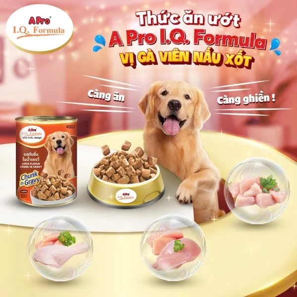 Pate Apro IQ Dành Cho Chó Trưởng Thành - Lon 400G - Thùng 24 lon - Ảnh 2