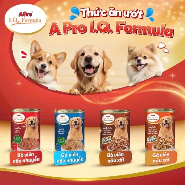 Pate Apro IQ Dành Cho Chó Trưởng Thành - Lon 400G - Thùng 24 lon