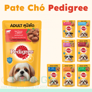 Pate Pedigree gói 130g nhiều vị cho chó - Hộp 12 gói