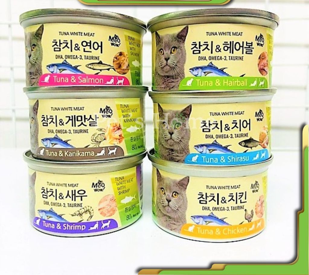 Pate cho mèo Meowow Hàn Quốc lon 80g