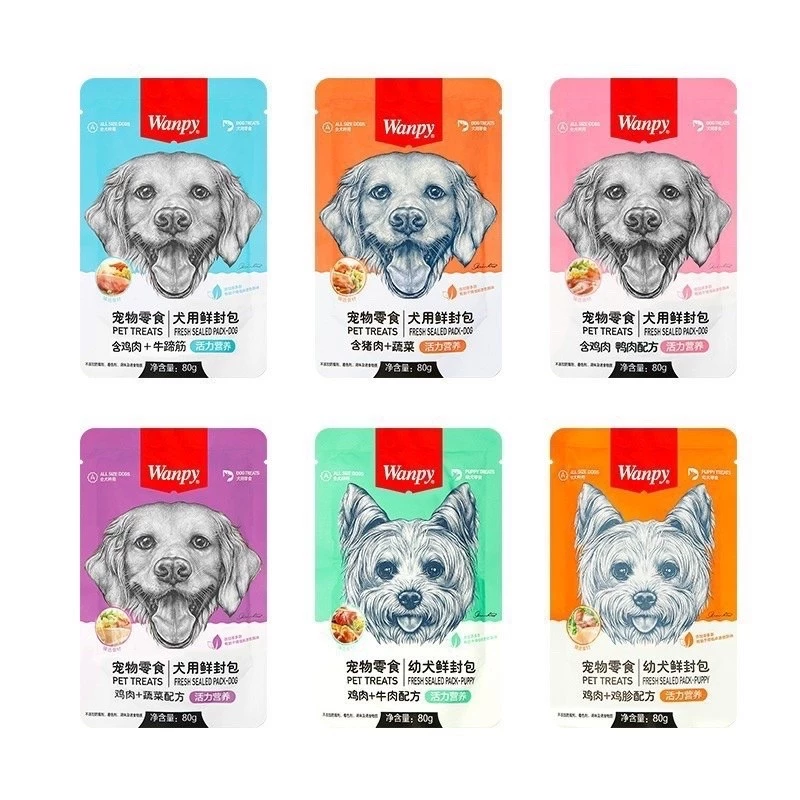 Pate Wanpy Cho Chó Gói 80g - Pate Cho Chó WANPY Từ Thịt Bò, Thịt Gà & Rau Củ - Ảnh 2