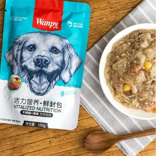 Pate Wanpy Cho Chó Gói 80g - Pate Cho Chó WANPY Từ Thịt Bò, Thịt Gà & Rau Củ - Ảnh 4