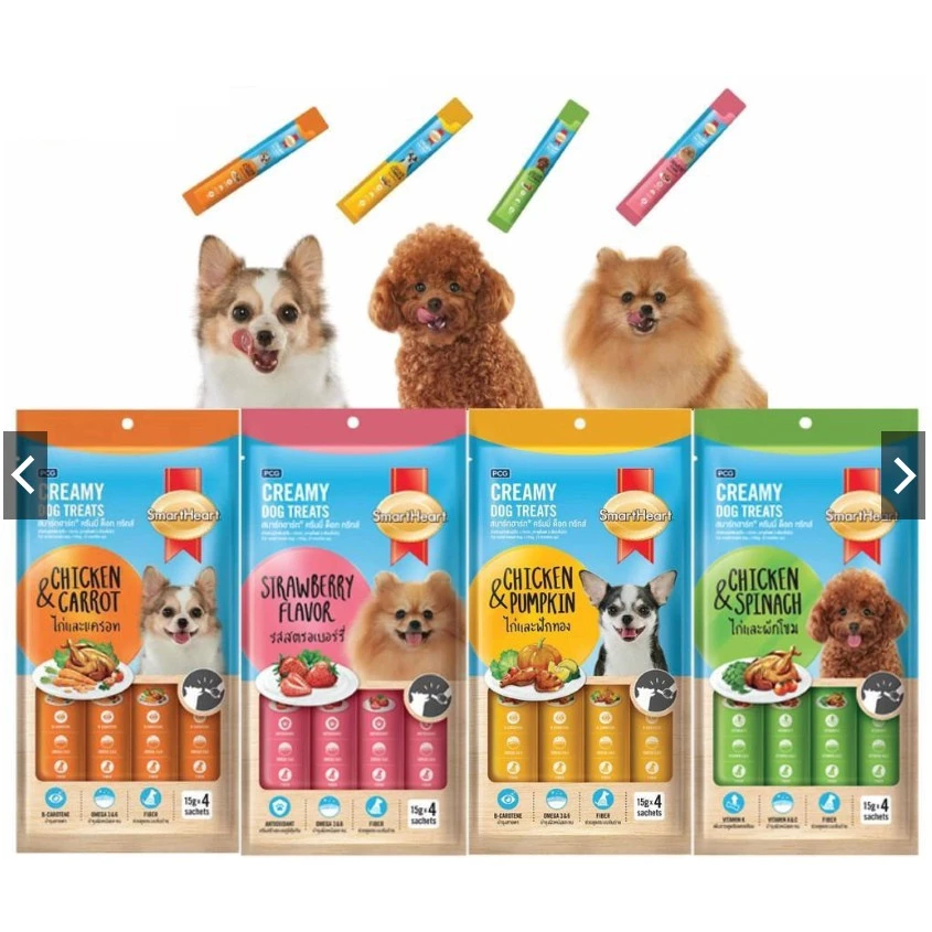 Súp Thưởng Cho Chó SmartHeart Creamy Gói 4 Thanh 15gr - Ảnh 3