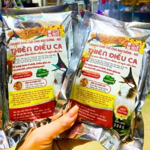 Cám chim Chào mào Thiên Điểu Ca Cám Đấu tem vàng cao cấp 200g chính hãng thương hiệu Hiển Bảo Khánh