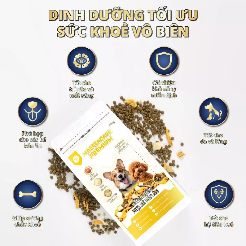 Hạt cho Chó Poodle túi zip 500g MasterCare For Pet - Hạt nhỏ, giòn, dễ ăn, mix nhiều loại thịt - Ảnh 4