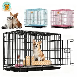 Lồng chó mèo gấp gọn tháo rời Chuồng Chó Di Động Nhà Ở Cho Thú Cưng Siêu Bền Tặng khay